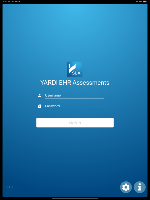 EHR Assessments app screenshot