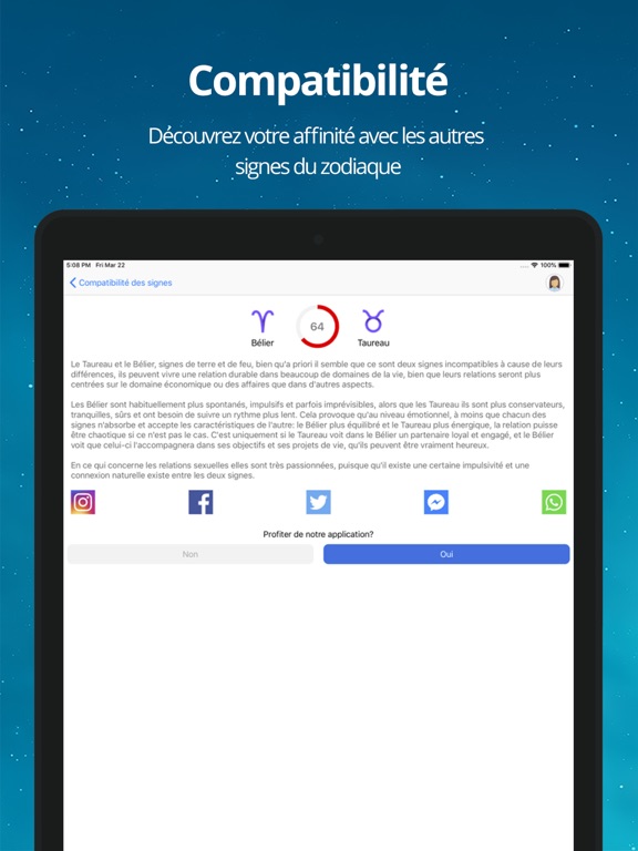 Screenshot #6 pour Horoscope du Jour & Zodiaque