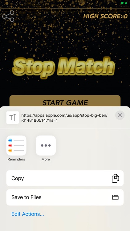 Stop Match App