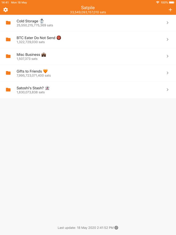 Satpile - BTC Balance Tracker iPad screenshot 1 - Finance app
