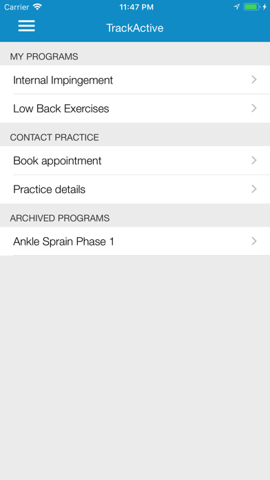 Screenshot #1 pour TrackActive Pro - Patient App