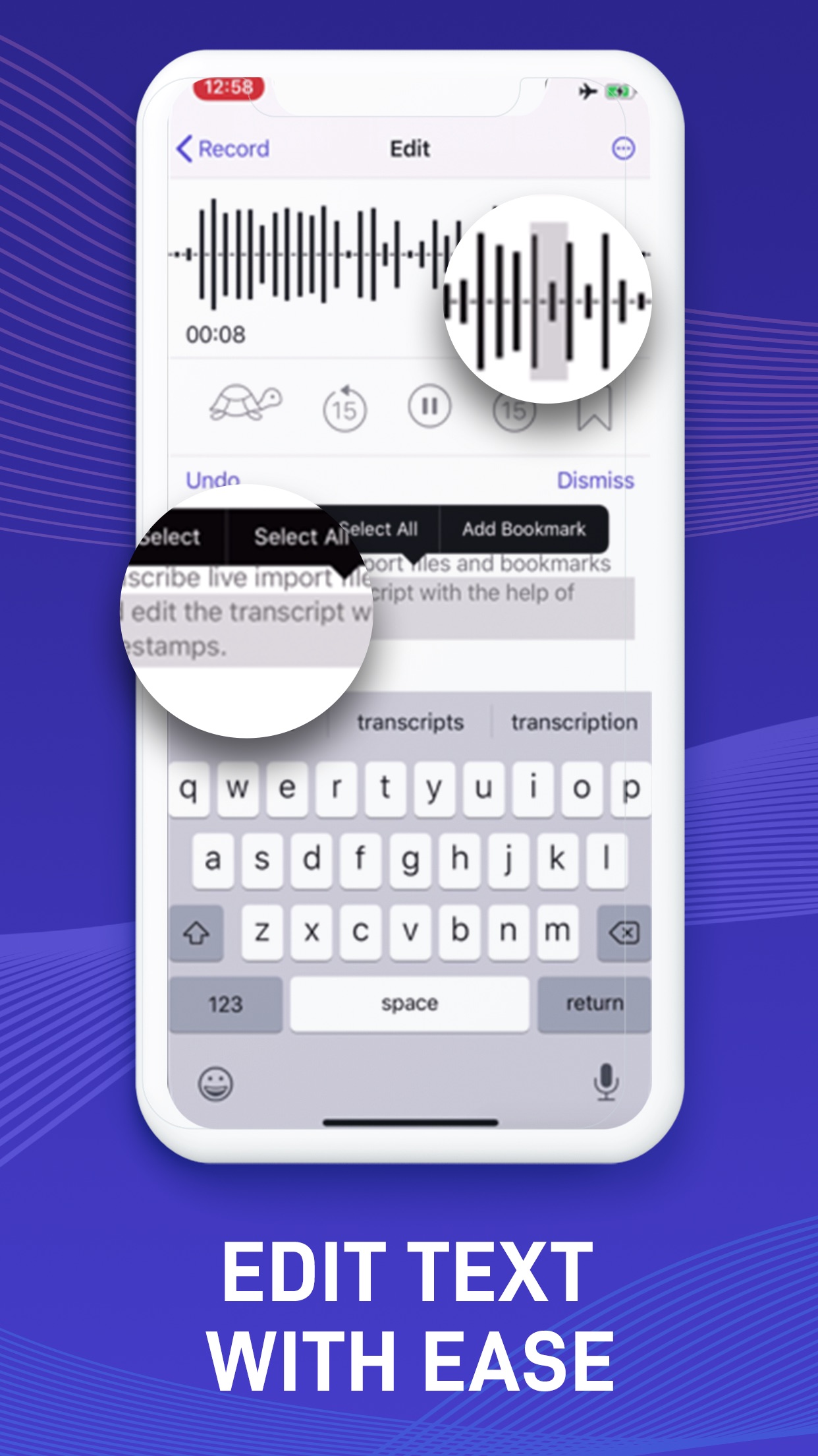 Screenshot do app Ada Dictation - Speech to Text