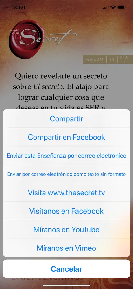 El Secreto Enseñanzas diarias