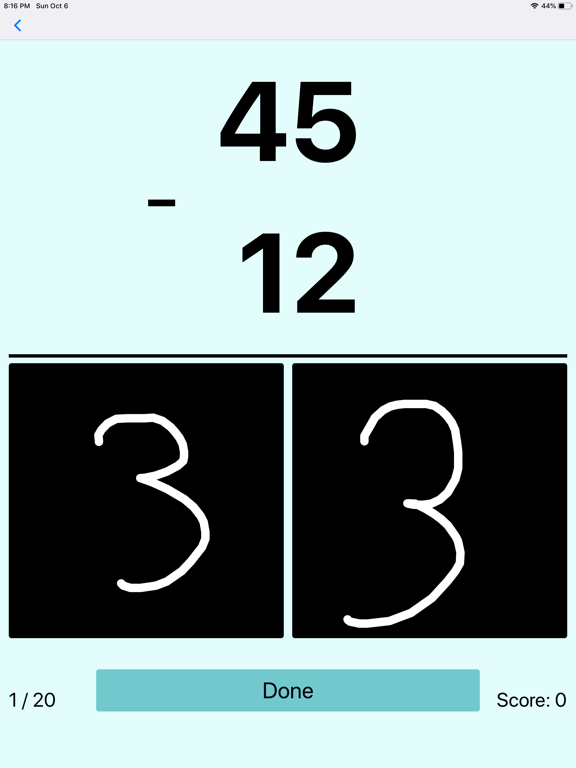 Number writing math 2nd grade iPad screenshot 5 - Education app