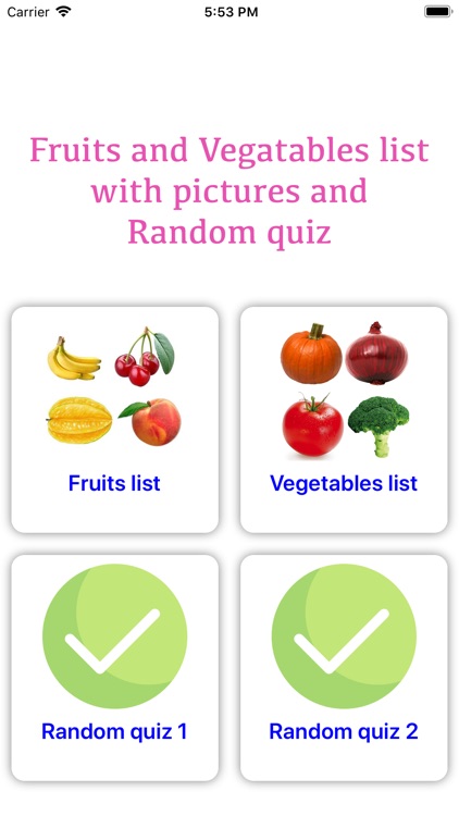 Fruits and Vegetable