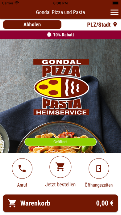 Screenshot #1 pour Gondal Pizza und Pasta
