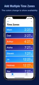 Zones - Time Zone Tracker screenshot #1 for iPhone