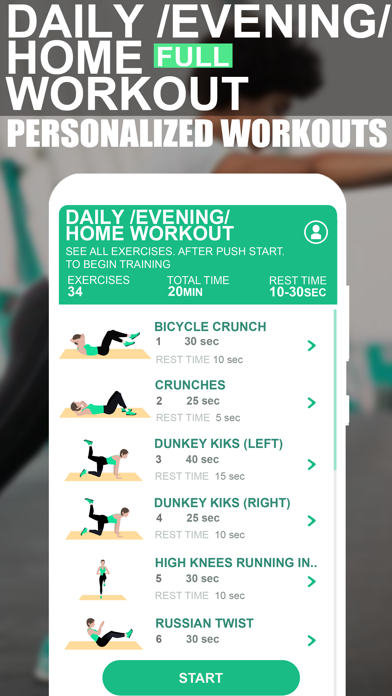 Screenshot #2 pour Daily /Evening/ Home Workout