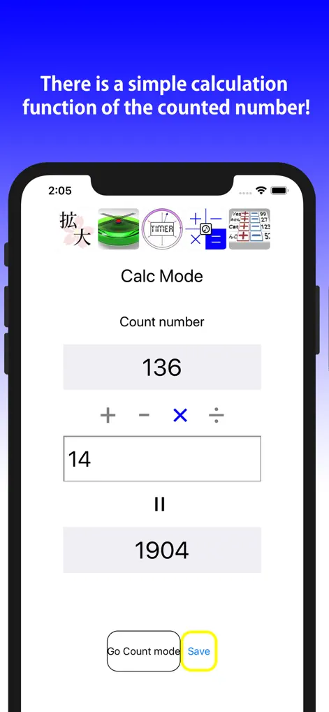EX Tally counter- calculation- - Productivity App | MWM