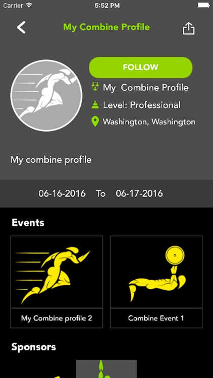 My Combine Profile