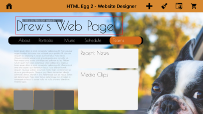HTML Egg 2 - Website Designer Screenshot
