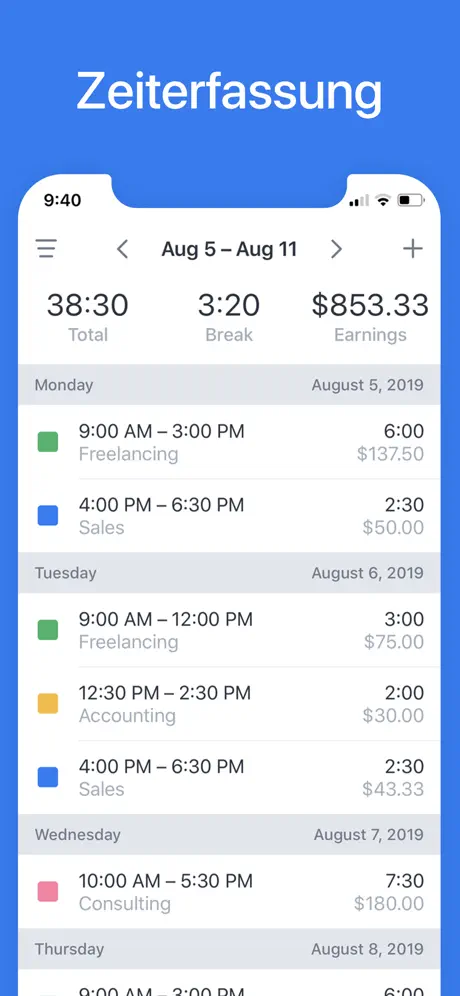 Hours: Zeiterfassung