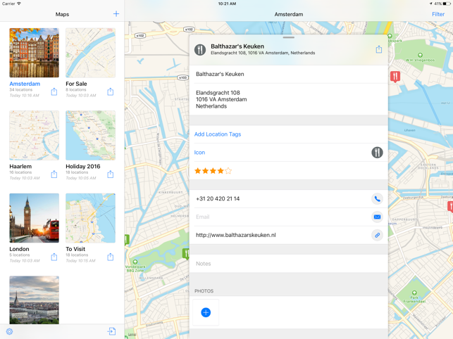 Map Locations Screenshot