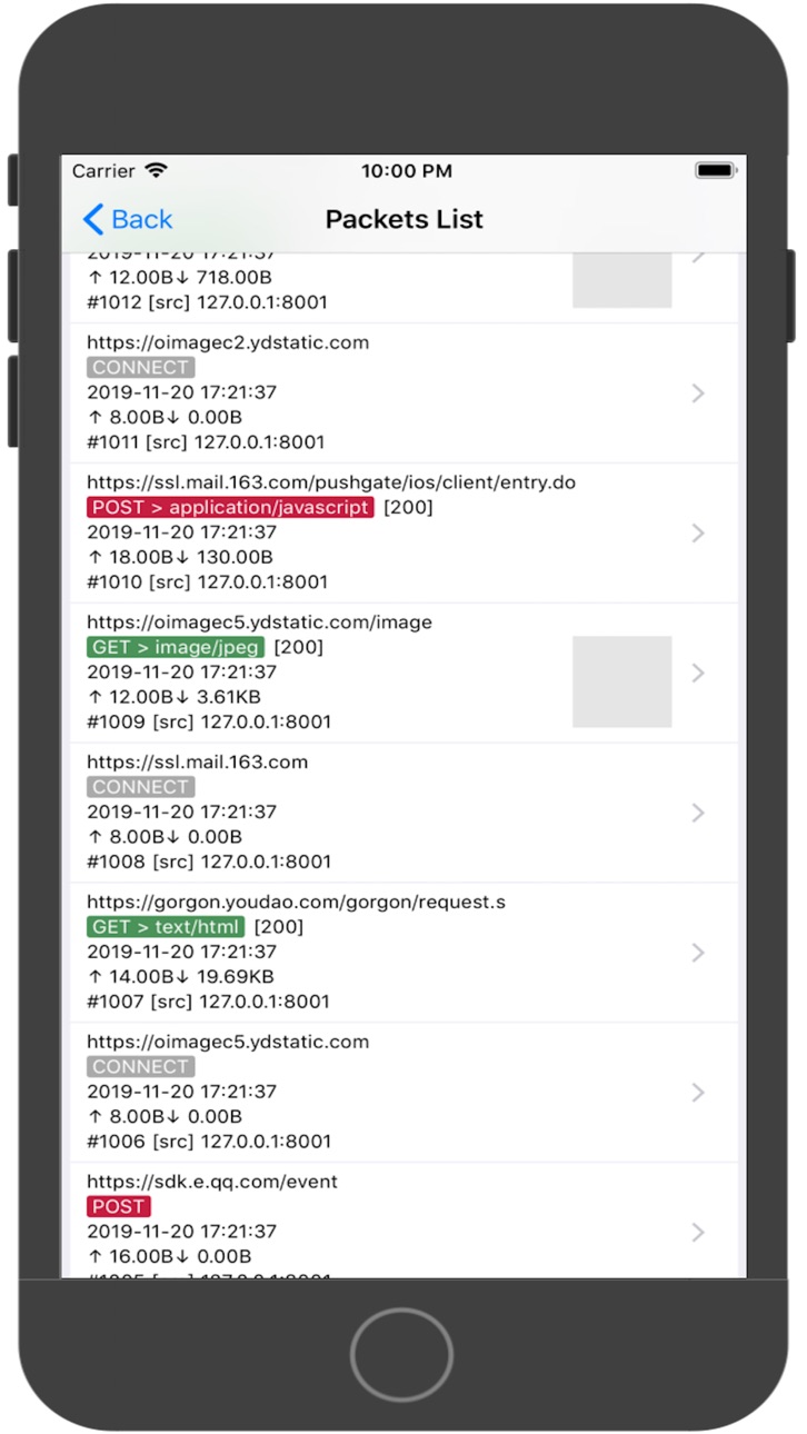 iPhone screenshot