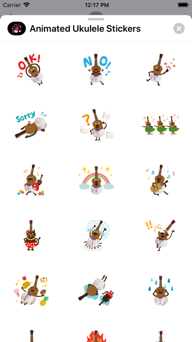 Animated Ukulele Stickers screenshot 2