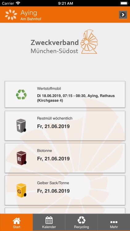 Abfall-App München-Südost