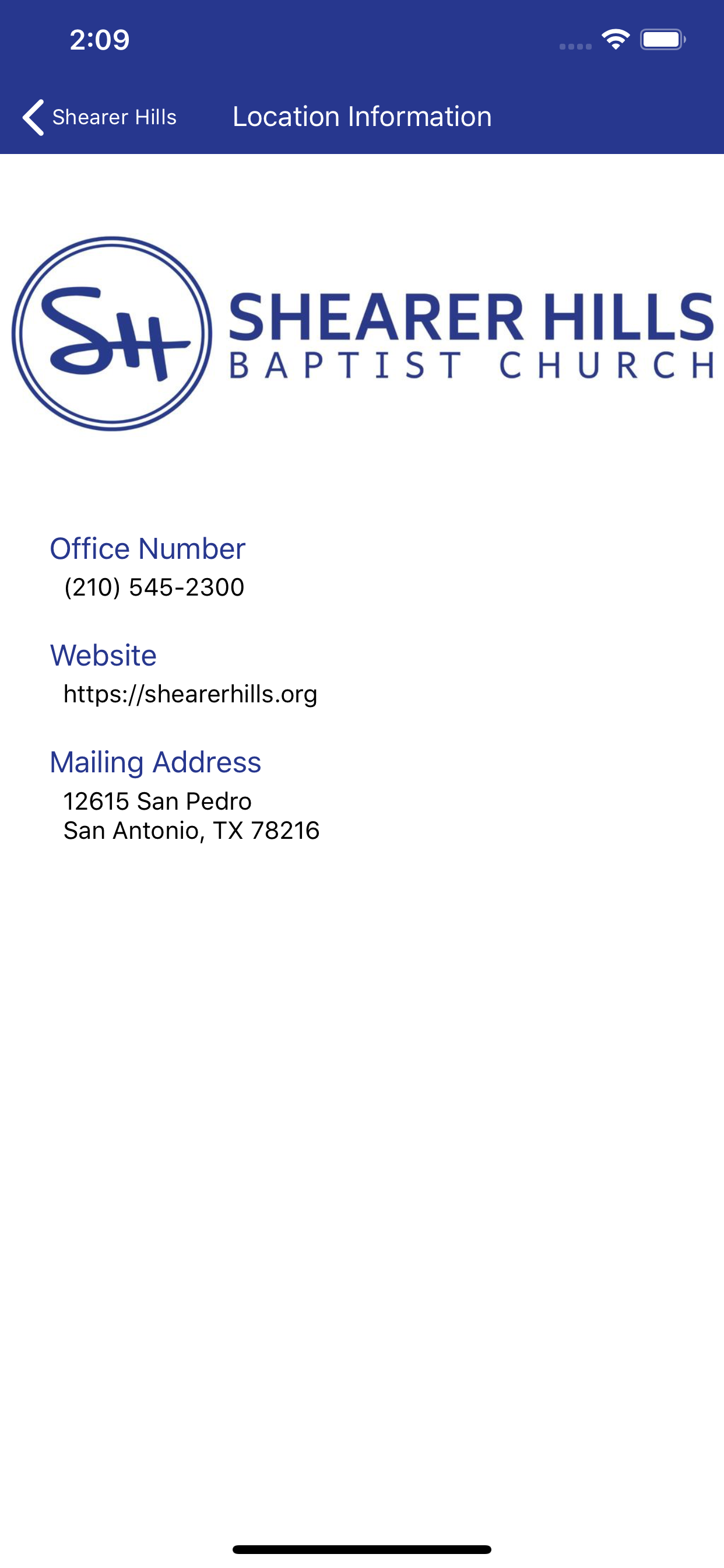Shearer Hills Baptist screenshot 4