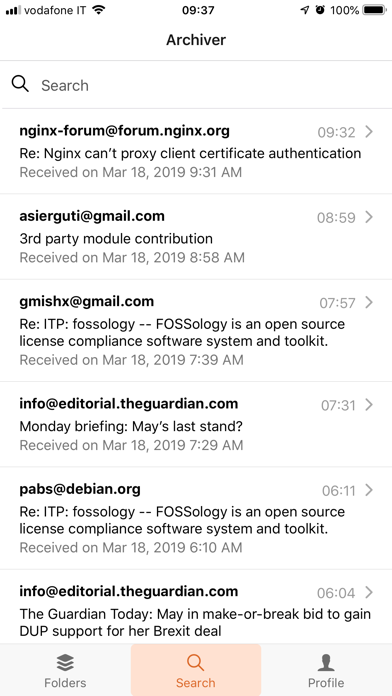 Screenshot #1 pour Libraesva Email Archiver App