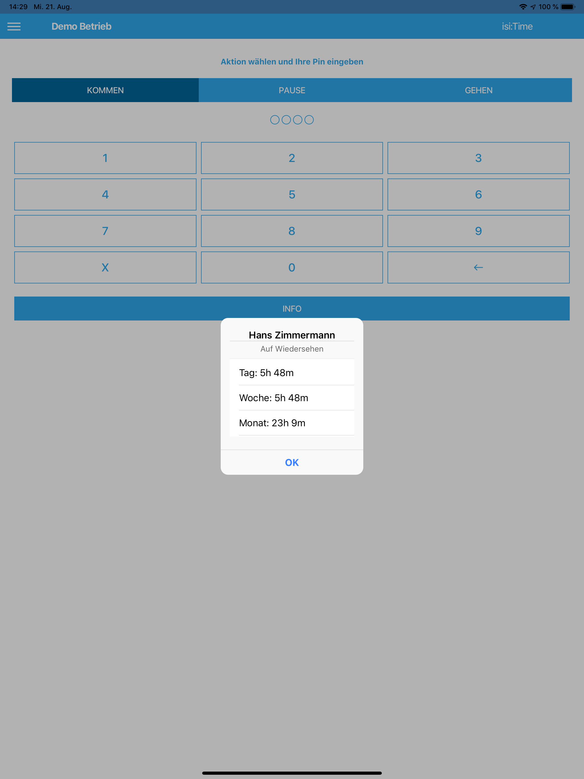 isi:Time Zeiterfassung screenshot 14