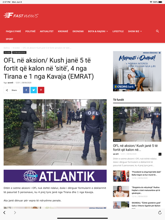 Screenshot #6 pour Fast News Albania