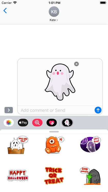 Cute Ghost Stickers Halloween screenshot-3