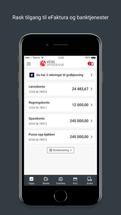 Voss Sparebank Mobilbank Screenshot