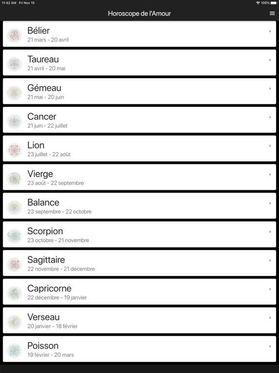Screenshot #4 pour Horoscope de l'Amour!