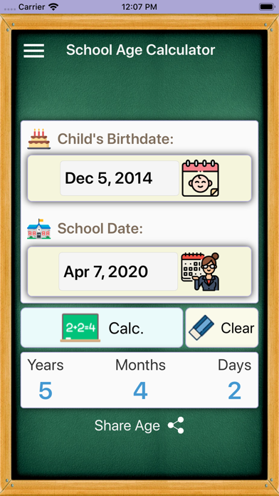 School Age Calculator App 2020のおすすめ画像4