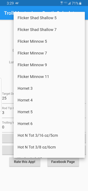 Flicker Minnow 7d Dive Chart