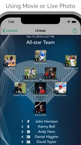 Game screenshot LineupMovie for Baseball hack