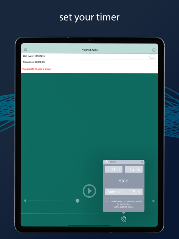 TinnitusPlay iPad screenshot 4 - Medical app