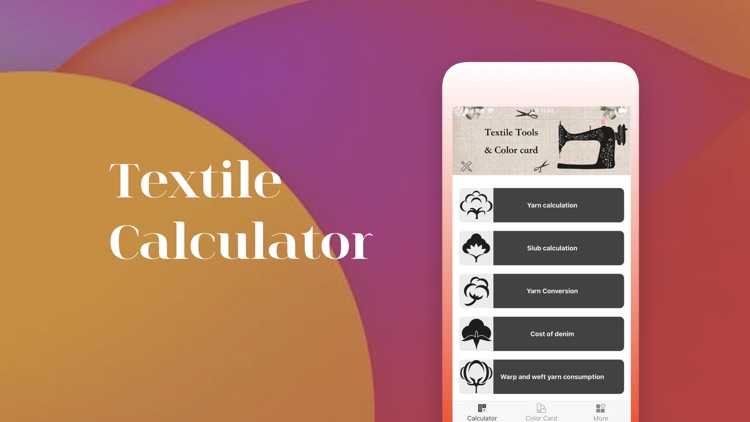 Textile Calculator-Color Card