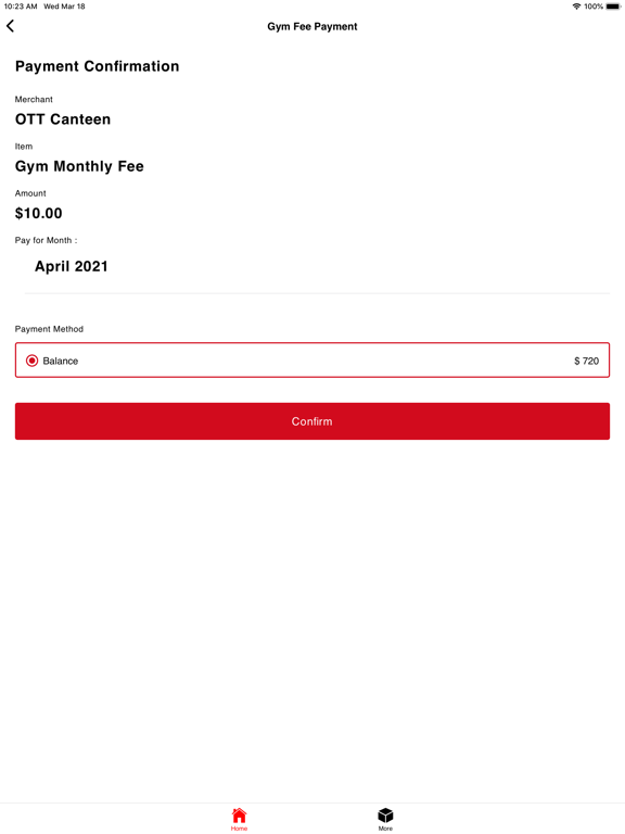 OTT PAY+ iPad screenshot