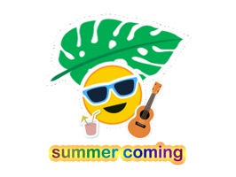 Colorful sticker for summer and holiday