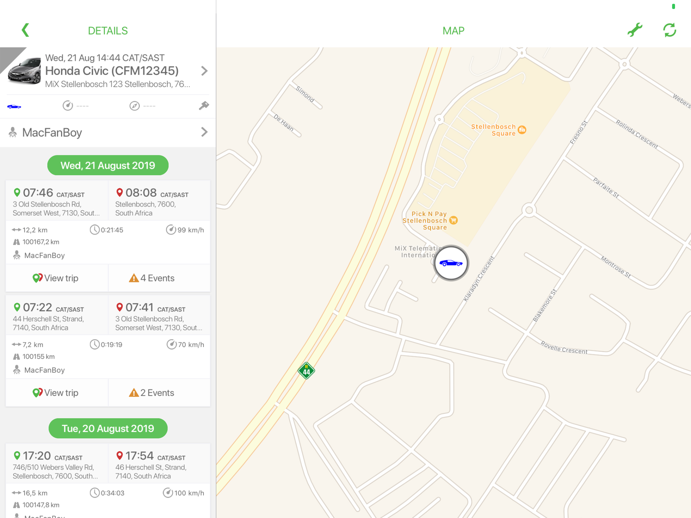 MiX Fleet Manager Mobile DS