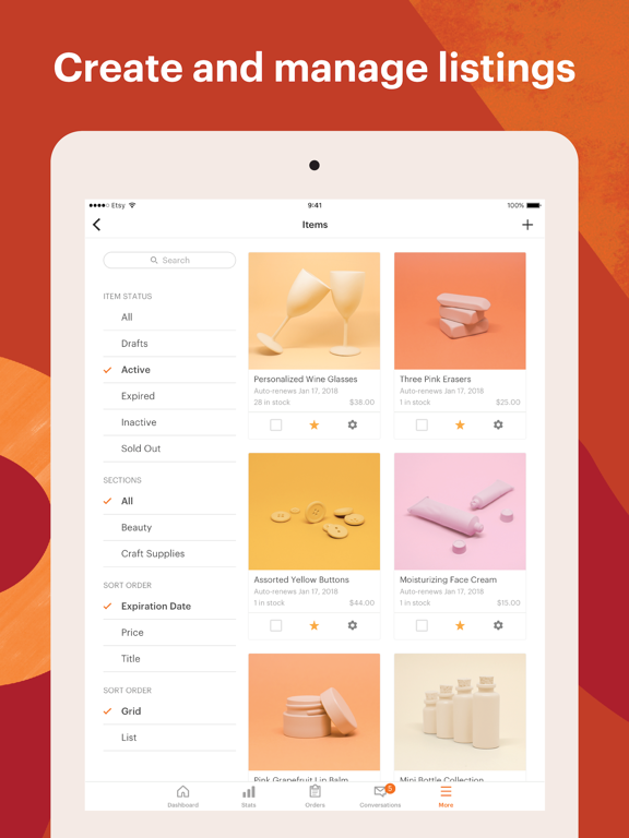 Sell on Etsy: Manage your shop screenshot