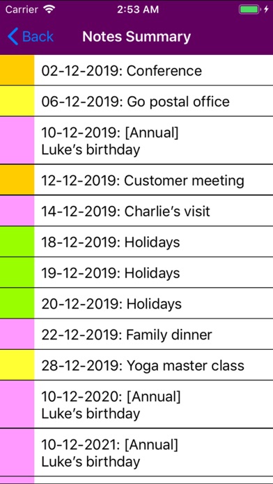 Almanac - Holiday Calendar Screenshot