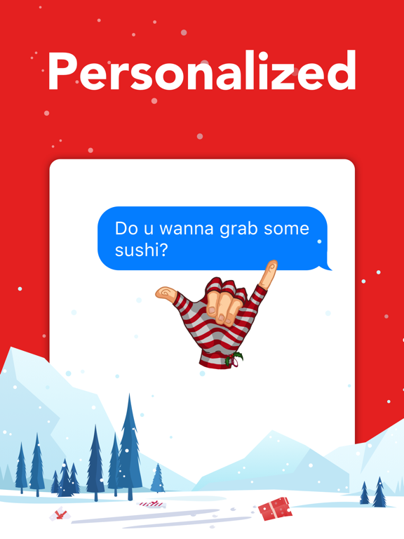Christmas Hand Gestures iPad screenshot 2 - Stickers app