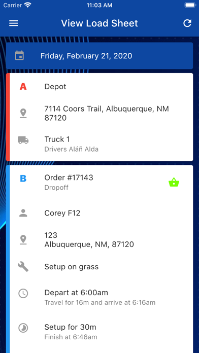 DRS Driver App Screenshot
