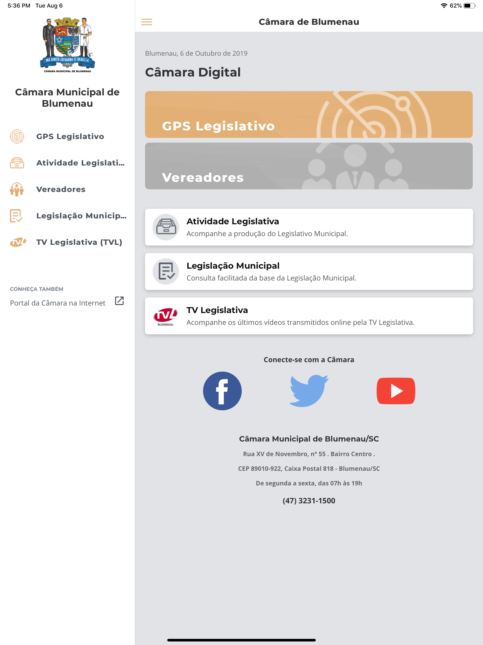 Câmara Mun. Blumenau screenshot 3