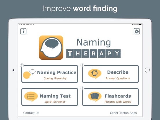 Naming Therapy iPad app afbeelding 1