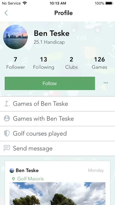Instagolf - social golf app