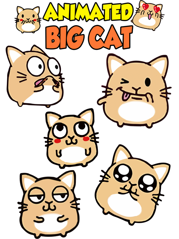 Screenshot #4 pour Big Cat: Animated Stickers