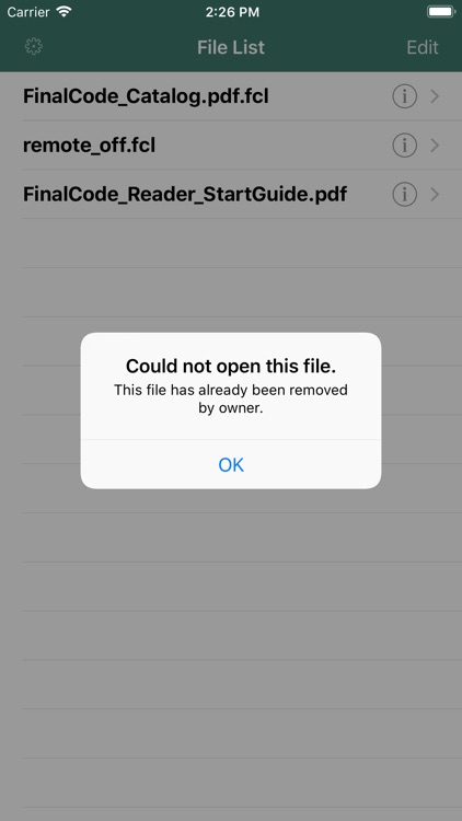 FinalCode Reader