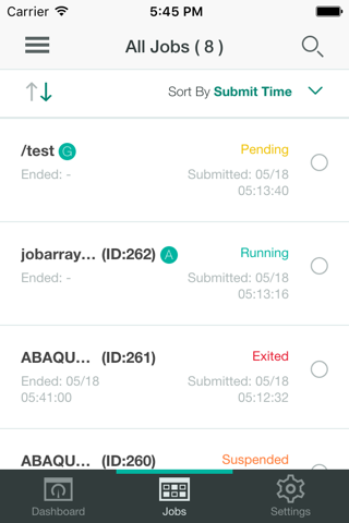 IBM Spectrum LSF mobile client - náhled