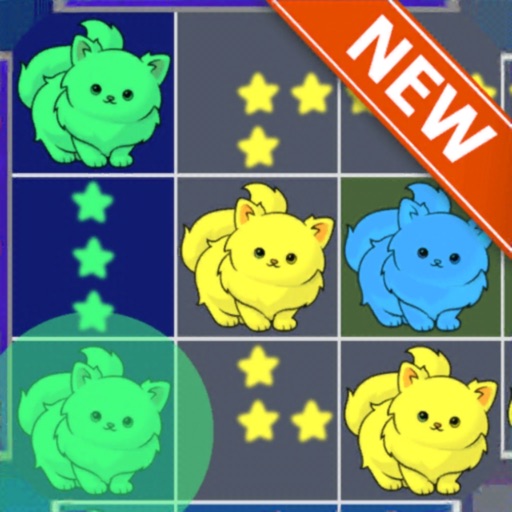 Adorable Cats glow connect icon