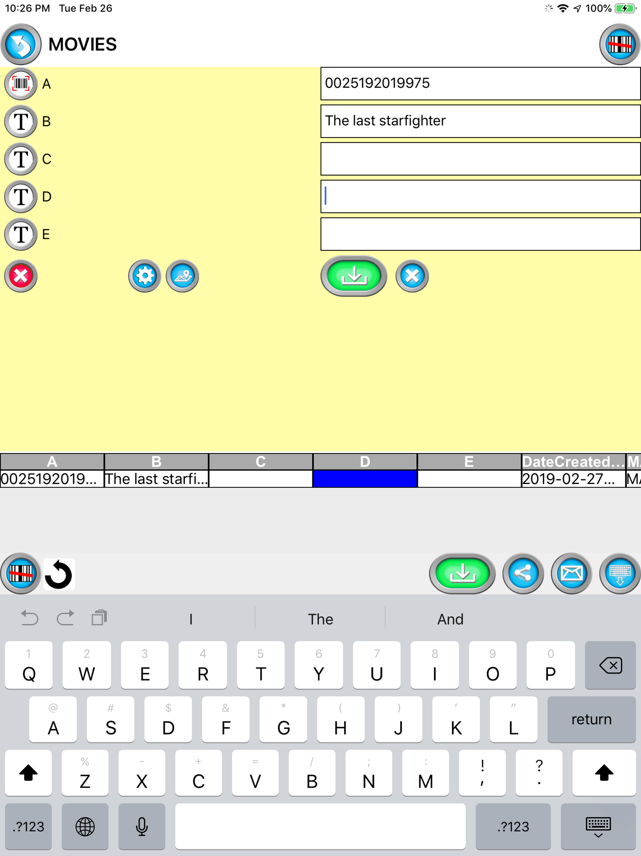 Scan to Spreadsheet