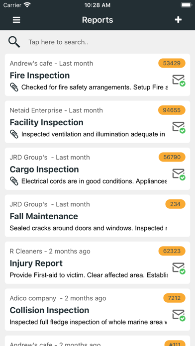 Workaboo Reports Screenshot