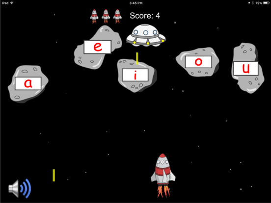 Short Vowel Rocket Game Screenshots