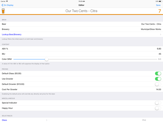 Tap Deck iPad screenshot 2 - Food & Drink app